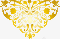 欧式金色花朵图案素材