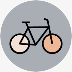 瑜伽健身卡通手绘健身运动自行车图标高清图片