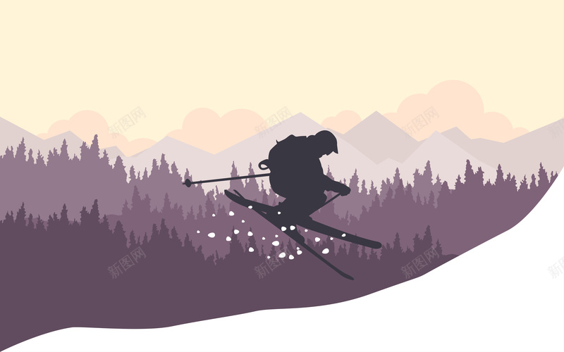 卡通扁平冬季运动员滑雪运动海报背景矢量图ai设计背景_88icon https://88icon.com 冬季 卡通 扁平 海报 滑雪 素材 背景 运动 运动员 矢量图