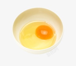陶瓷碗里的鸡蛋素材