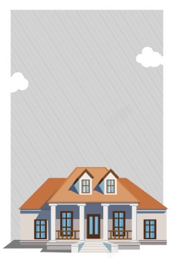房产住宅单页高级住宅别墅蓝色灰色矢量房产宣传背景高清图片