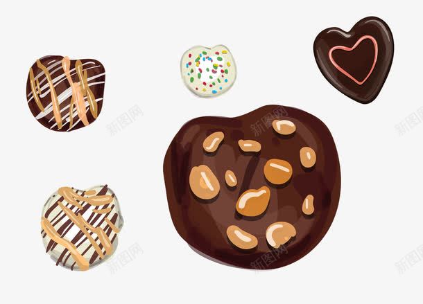 卡通巧克力png免抠素材_88icon https://88icon.com 巧克力 巧克力豆 白巧克力 黑巧克力