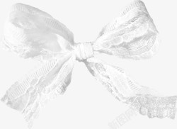 白色蝴蝶结丝巾素材