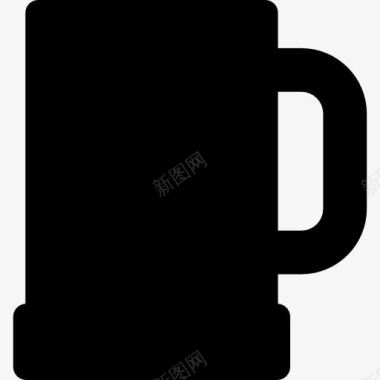 雪花啤酒啤酒罐黑色的形状图标图标