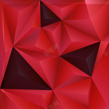 红色几何科技背景矢量图背景