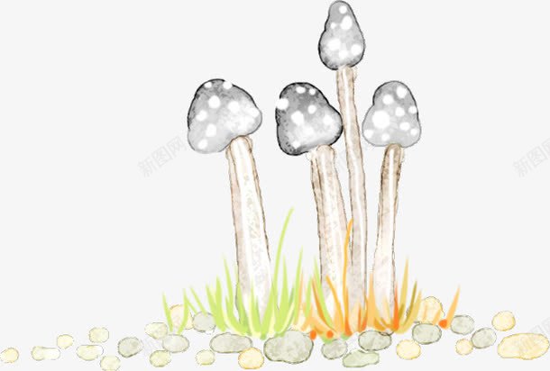 手绘蘑菇童话海报png免抠素材_88icon https://88icon.com 海报 童话 蘑菇