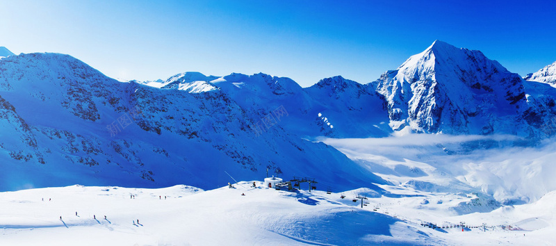 雪山冰川背景摄影图片