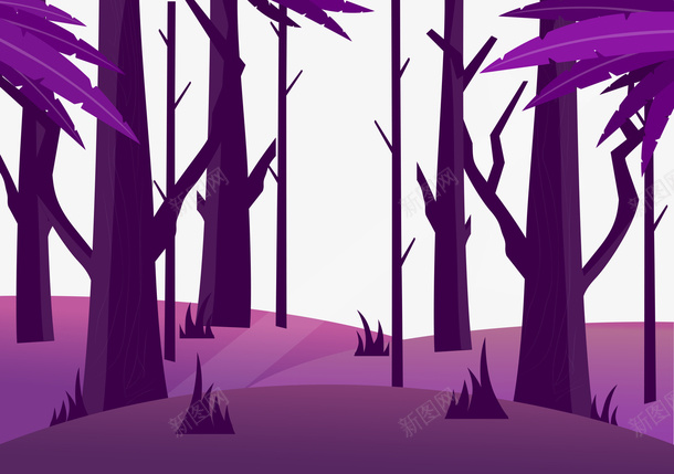 一个抽象紫色树林矢量图ai免抠素材_88icon https://88icon.com 抽象树林 树林 树林PNG 矢量树林 紫色 紫色树林 矢量图