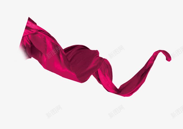 飘带装饰元素红色psd免抠素材_88icon https://88icon.com 元素 彩带 红色 装饰 飘带