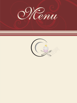 蛋糕甜品西餐厅美食菜单简约背景矢量图海报