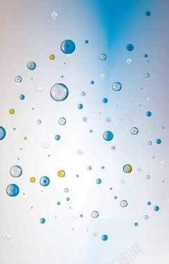 晶莹剔透的蓝色水珠背景矢量图背景