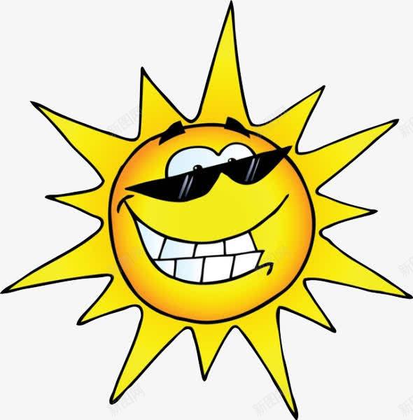 戴着墨镜的小太阳png免抠素材_88icon https://88icon.com 免抠 卡通 墨镜 小太阳 微笑