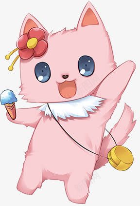 粉色卡通可爱拿冰淇淋的小狐狸png免抠素材_88icon https://88icon.com 冰淇淋 卡通 可爱 狐狸 粉色