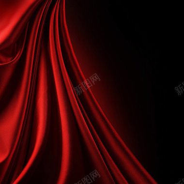 质感红色丝绸背景背景