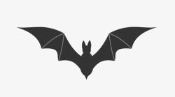 黑色蝙蝠简笔画素材