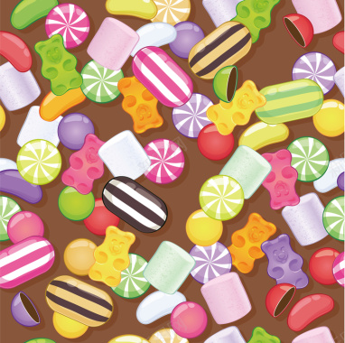 糖果巧克力零食海报背景矢量图背景