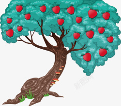 松鼠果实手绘森林植物果树矢量图高清图片