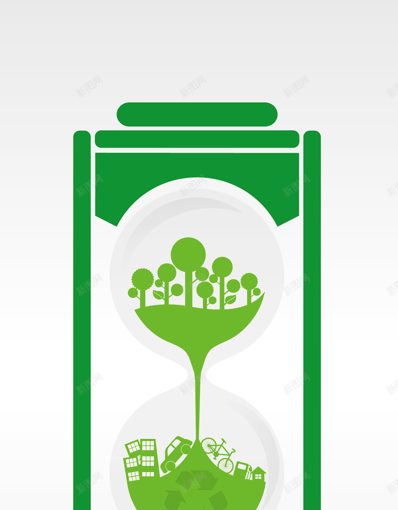 绿色环保电池图标矢量背景ai设计背景_88icon https://88icon.com 创意 电池图标 矢量图 素材 绿色环保 背景 节能标志