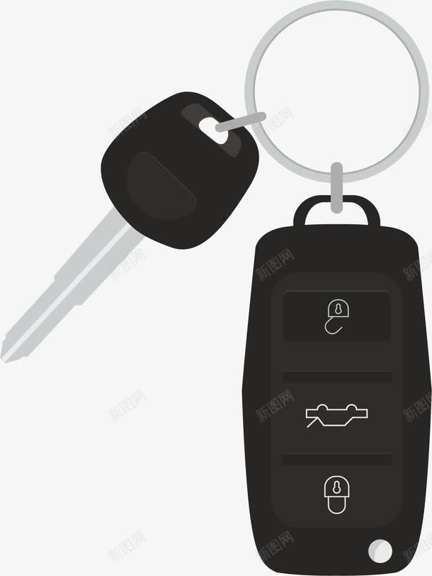 黑色车钥匙png免抠素材_88icon https://88icon.com 车钥匙 钥匙 钥匙圈 钥匙链