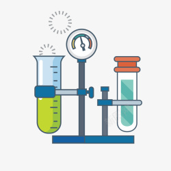 卡通透明试管矢量图素材