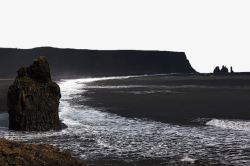 黑沙滩风景区素材