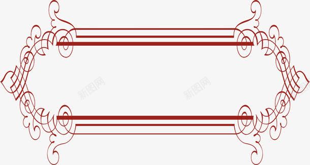 红色欧式边框png免抠素材_88icon https://88icon.com 红色 装饰背景 角花 边框