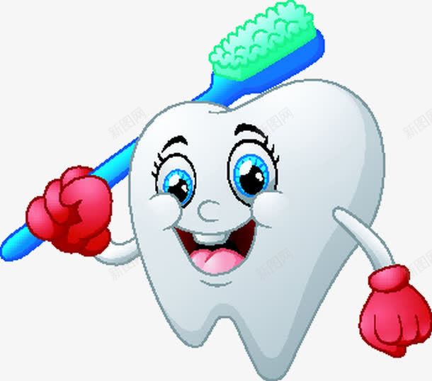 戴手套抗牙刷的牙齿png免抠素材_88icon https://88icon.com 健康 卡通 手套 牙刷 牙齿 牙龈保护 牙龈健康刷牙防蛀牙