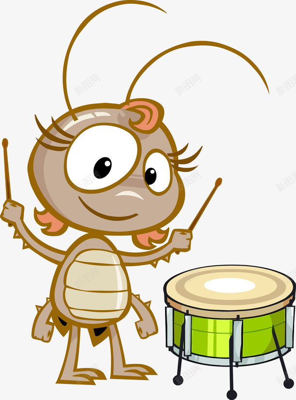 敲鼓的小蚂蚁png免抠素材_88icon https://88icon.com 动画 卡通 卡通蚂蚁 可爱蚂蚁 敲鼓 艺术 表演