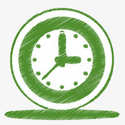 绿色时钟时间origamic图标图标