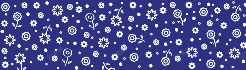 蓝色背景上的白色花朵矢量图ai设计背景_88icon https://88icon.com 海报banner 清新 白色 简约 纹理 花朵 蓝色 质感 矢量图