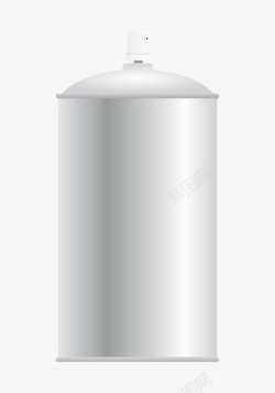 纯白色反光的喷雾罐实物素材