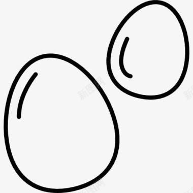 农家鸡蛋两个鸡蛋图标图标