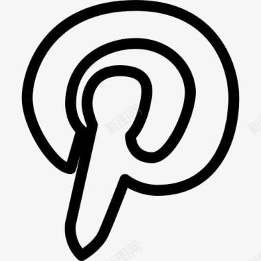 兴趣线图标Pinterest社图标