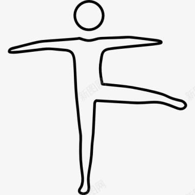 男舞者的轮廓图标图标