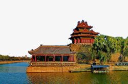 古代古典故宫角楼建筑元素素材