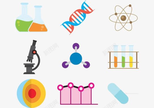 秋季元素科学标图标图标