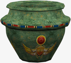 复古的器皿古埃及陶罐高清图片