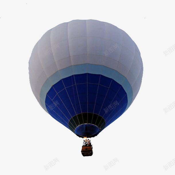 蓝白色热气球psd免抠素材_88icon https://88icon.com 彩色 热气球 蓝白色
