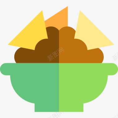 烤食品和餐厅玉米片图标图标