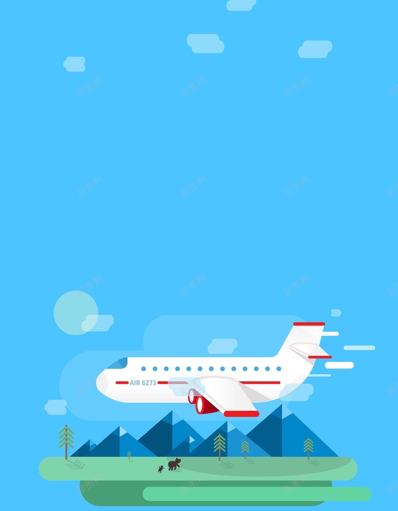 矢量扁平化飞机航空旅行旅游背景ai设计背景_88icon https://88icon.com 几何 扁平 扁平化 旅游 旅行 渐变 矢量 背景 航天 航空 蓝色 风景 飞机 矢量图