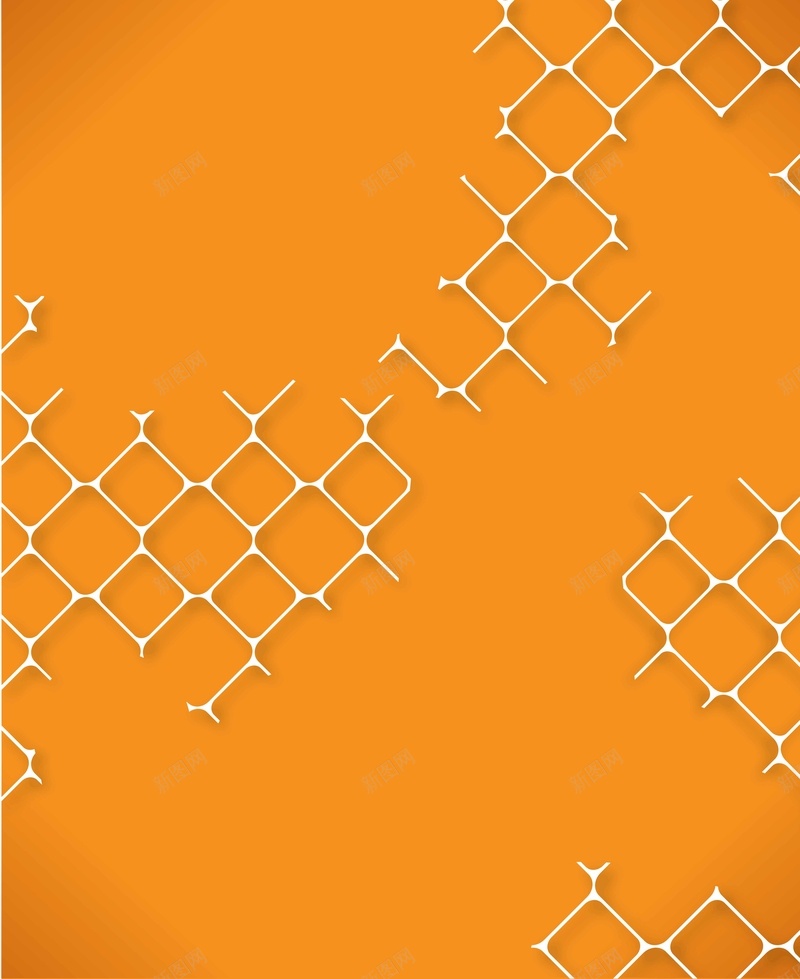 黄色格子海报背景矢量图ai设计背景_88icon https://88icon.com 商务 橙色 科幻 科技 黄色格子线条点对点矢量 矢量图