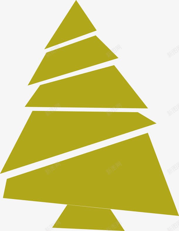 几何图形圣诞树片png免抠素材_88icon https://88icon.com 圣诞树