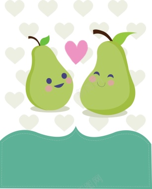 卡通水果海报背景矢量图背景