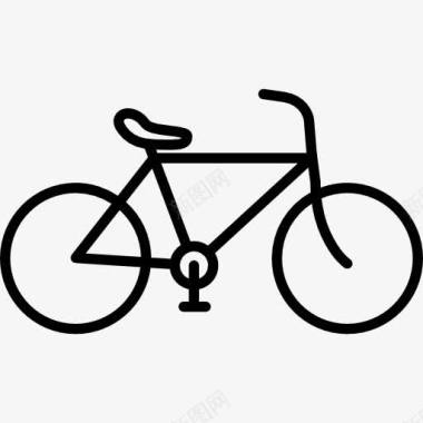 自行车链条复古自行车图标图标