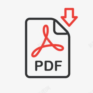 线稿文件文件文件PDF线图标集图标