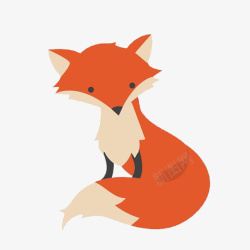 卡通狐狸矢量卡通红色狐狸高清图片