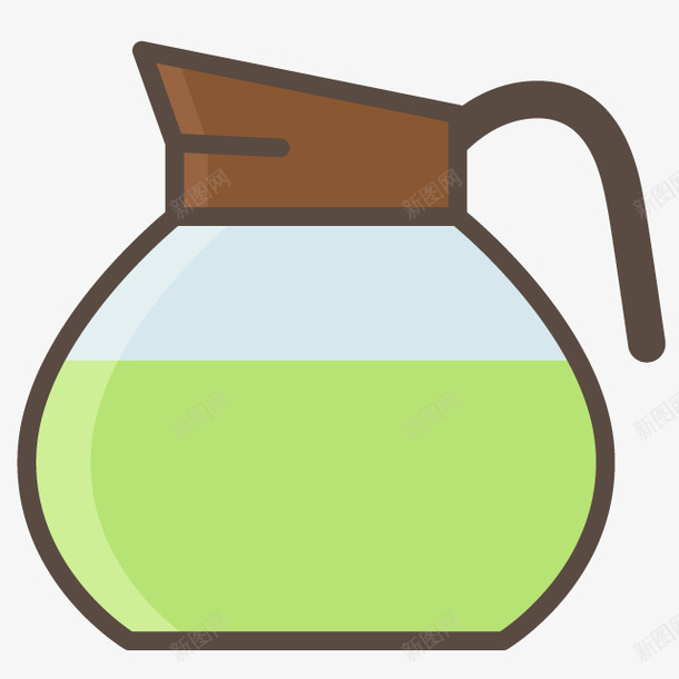 透明茶壶绿色茶壶矢量图ai免抠素材_88icon https://88icon.com 绿色 茶壶 透明茶壶 矢量图