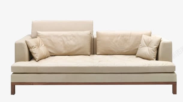 白色沙发png免抠素材_88icon https://88icon.com 木质底座 白色棉布 简易
