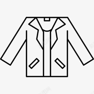 衣服男性的夹克轮廓图标图标
