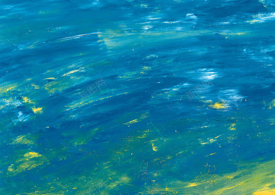 蓝底油画抽象海面海报背景背景